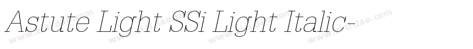 Astute Light SSi Light Italic字体转换